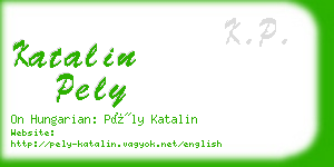 katalin pely business card